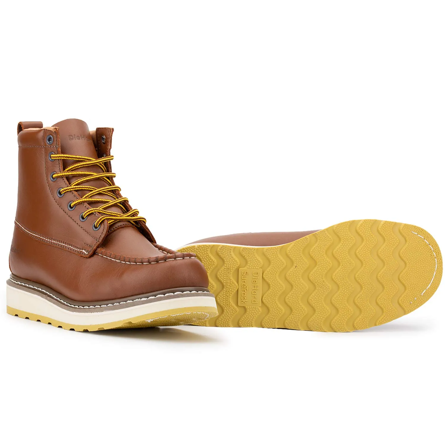 DIEHARD 84994 Men's 6" Leather Slip Resistant Durability Breathable Soft Toe Work Boots