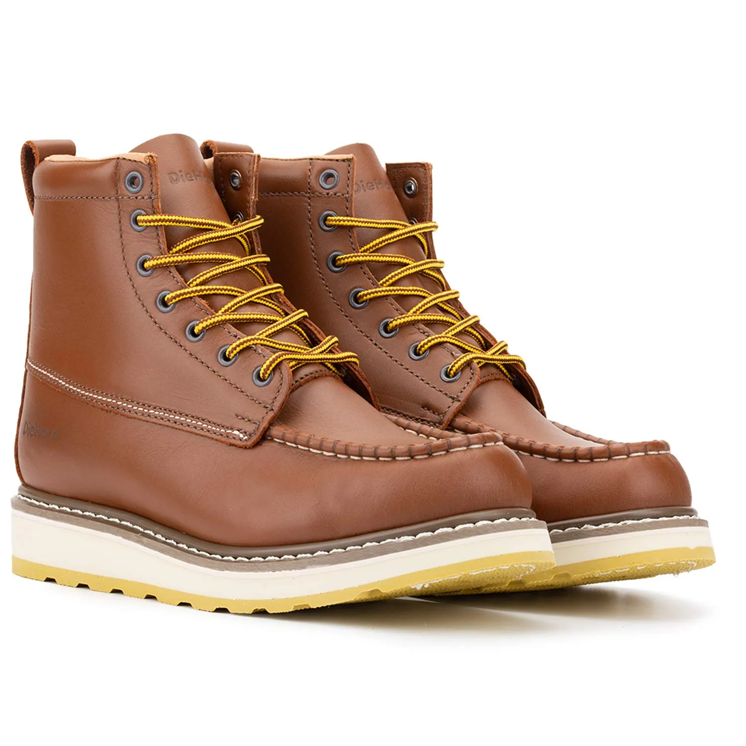 DIEHARD 84994 Men's 6" Leather Slip Resistant Durability Breathable Soft Toe Work Boots