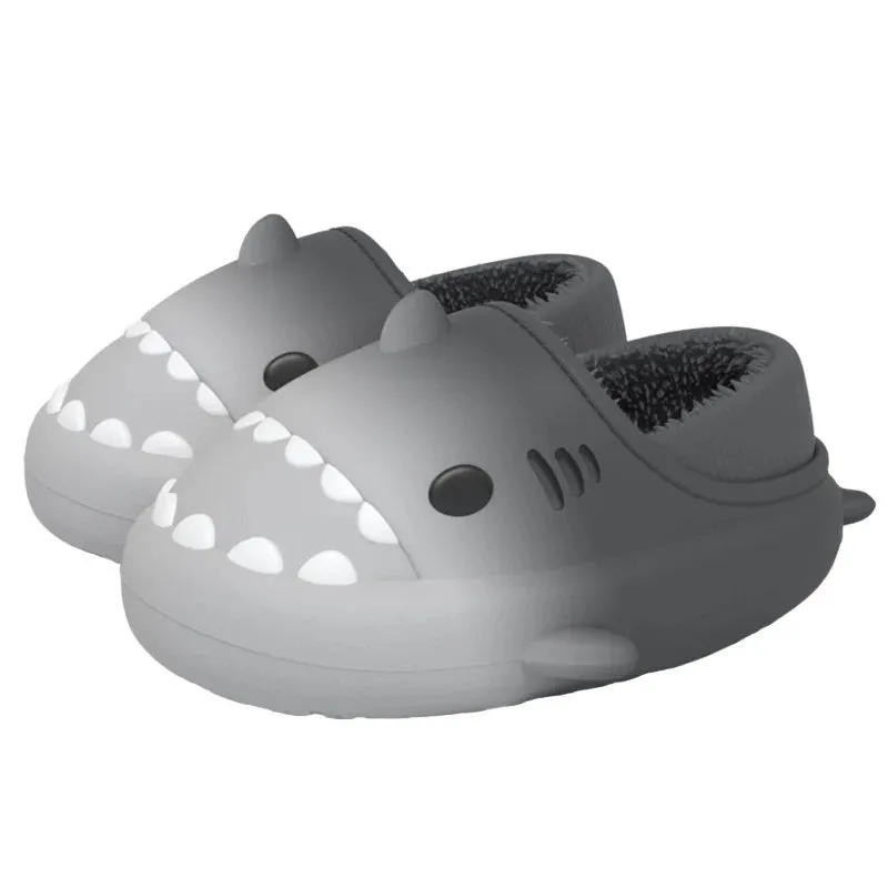 Lady Glams Comwarm’s Shark Plush Slippers - Your Cozy Companion for Stylish Winter Comfort
