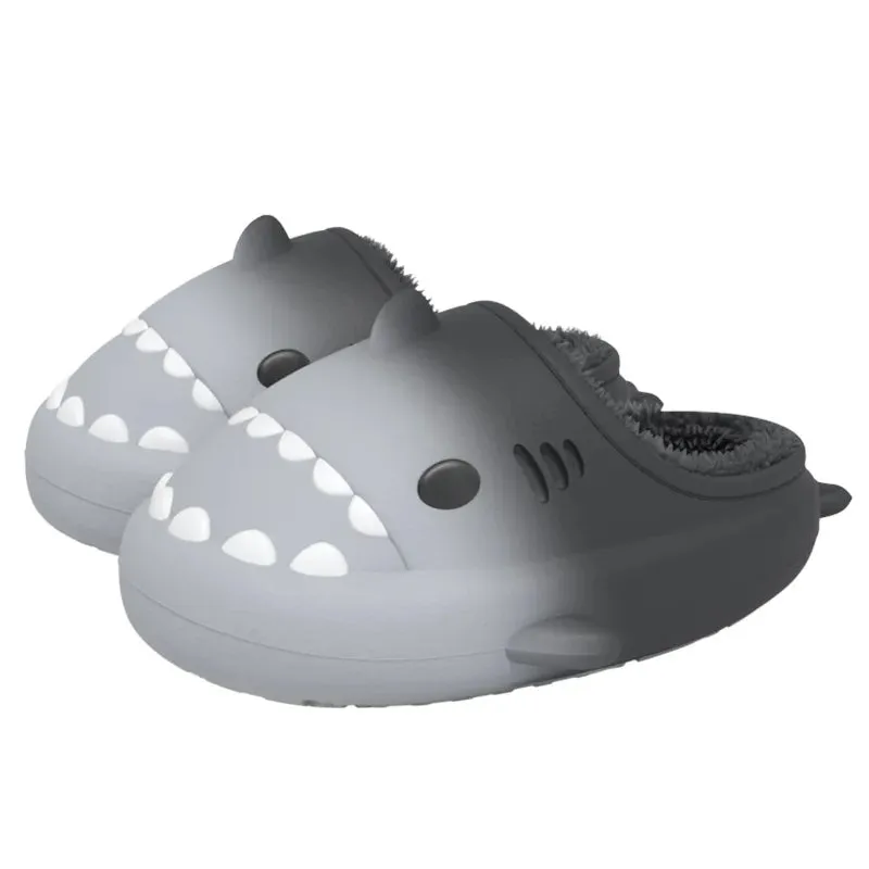 Lady Glams Comwarm’s Shark Plush Slippers - Your Cozy Companion for Stylish Winter Comfort