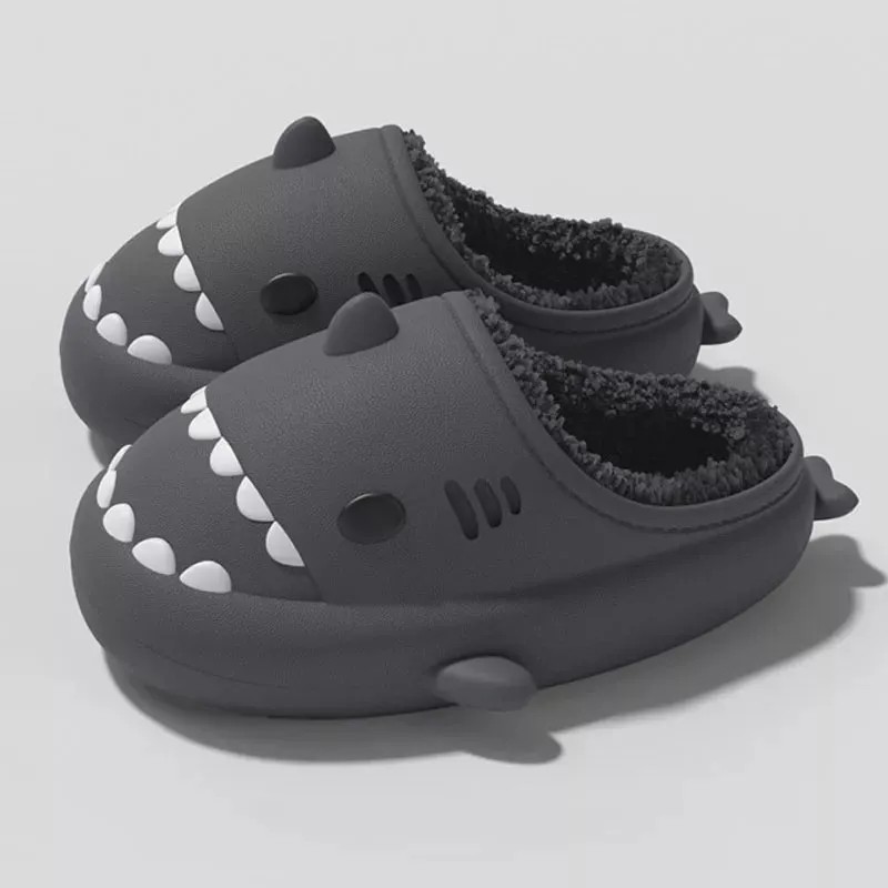 Lady Glams Comwarm’s Shark Plush Slippers - Your Cozy Companion for Stylish Winter Comfort