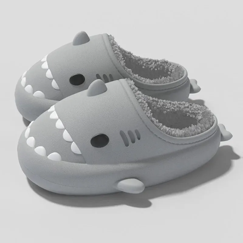 Lady Glams Comwarm’s Shark Plush Slippers - Your Cozy Companion for Stylish Winter Comfort