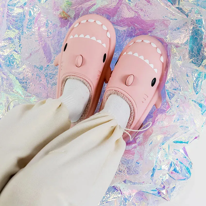 Lady Glams Comwarm’s Shark Plush Slippers - Your Cozy Companion for Stylish Winter Comfort