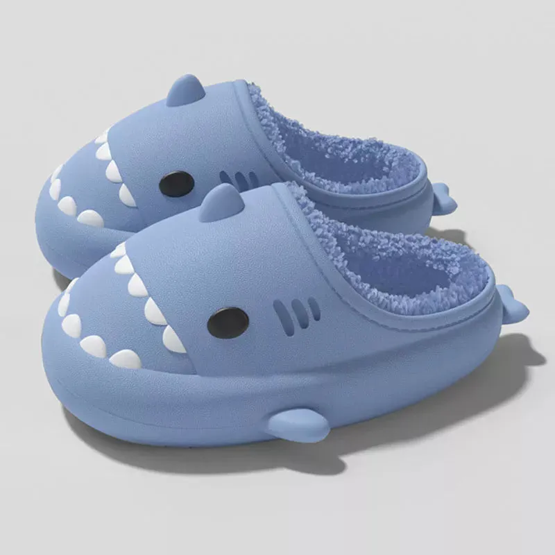 Lady Glams Comwarm’s Shark Plush Slippers - Your Cozy Companion for Stylish Winter Comfort