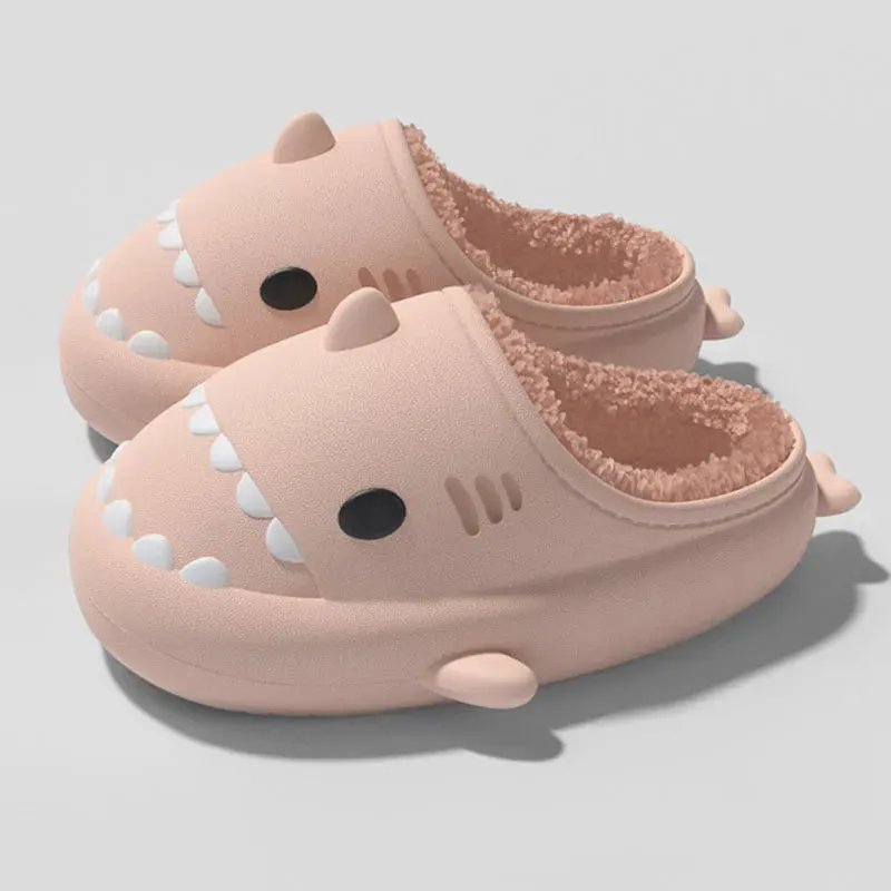 Lady Glams Comwarm’s Shark Plush Slippers - Your Cozy Companion for Stylish Winter Comfort