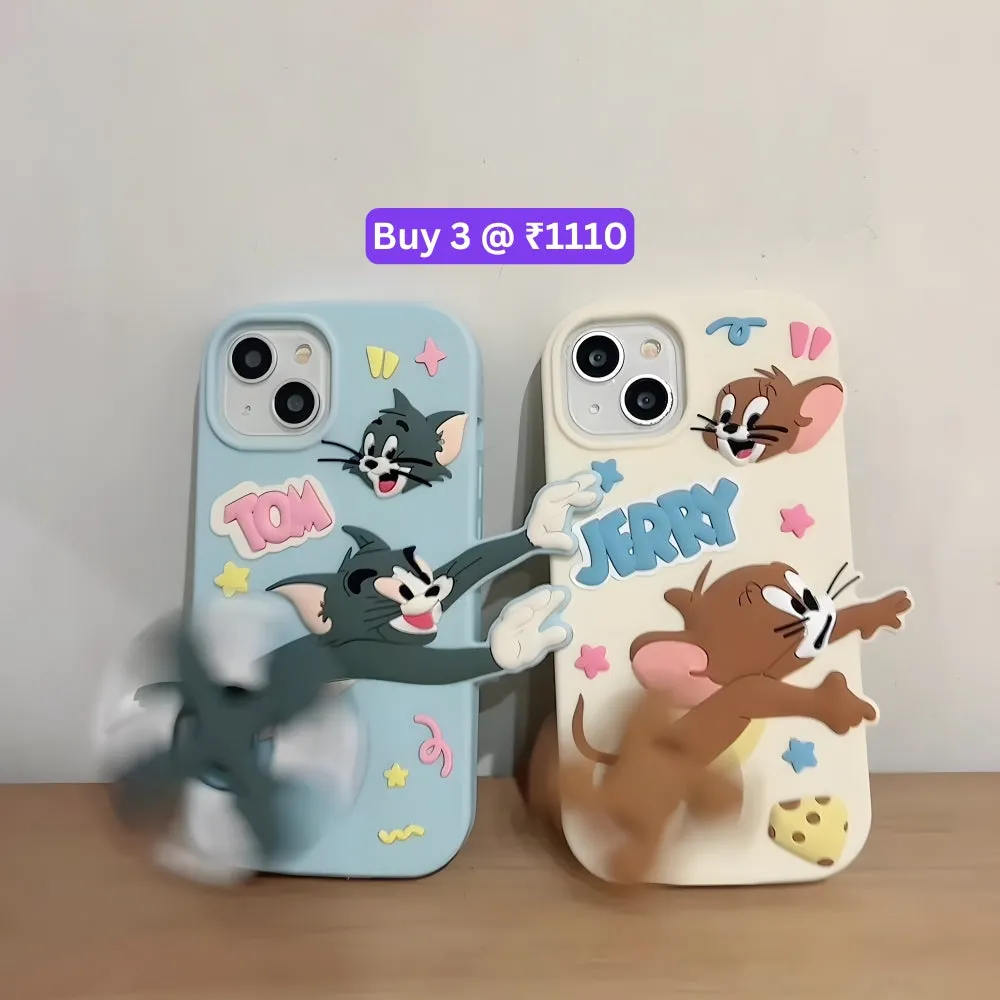 Silicone Soft 3D Running Cartoon Phone Case - iPhone 13 Pro