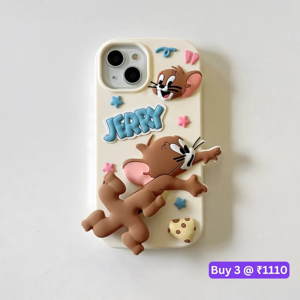 Silicone Soft 3D Running Cartoon Phone Case - iPhone 13 Pro