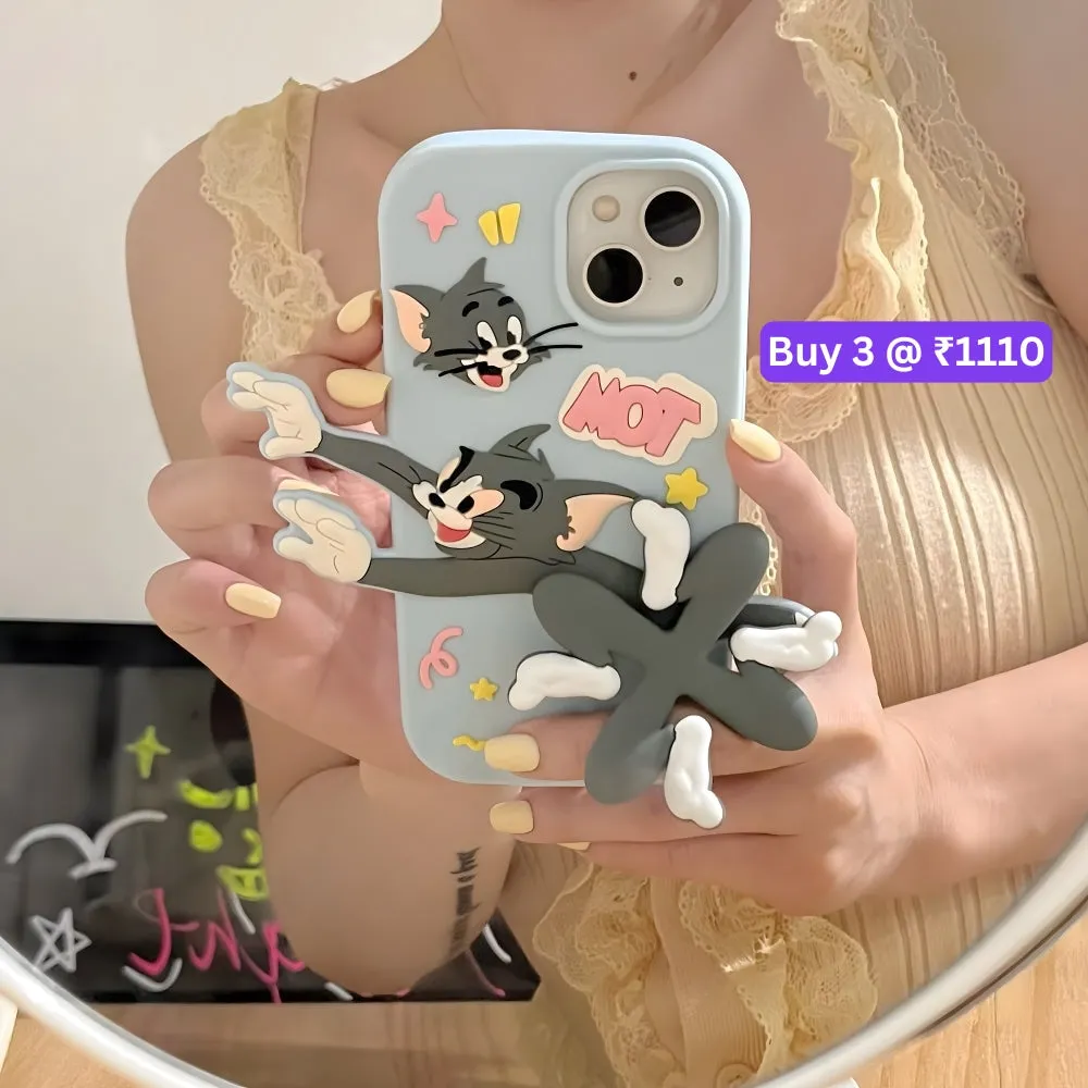 Silicone Soft 3D Running Cartoon Phone Case - iPhone 13 Pro