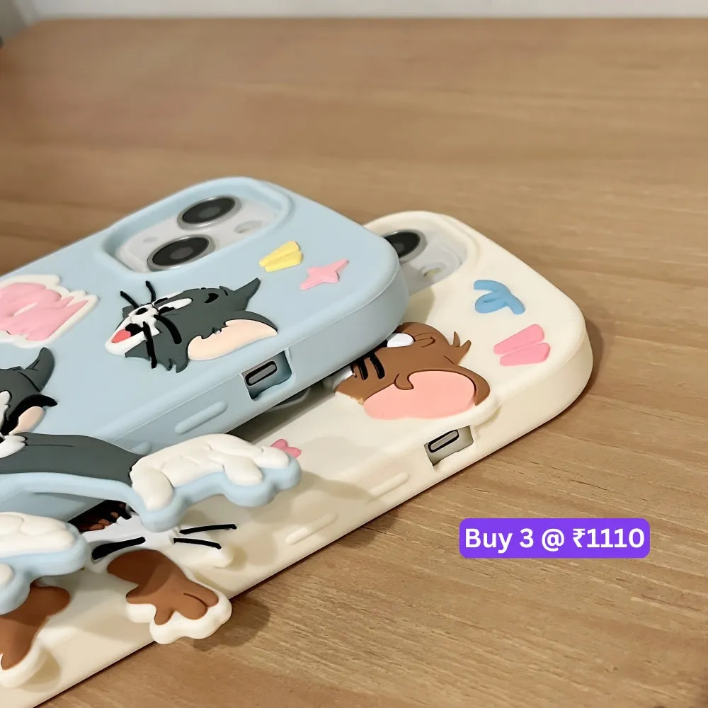 Silicone Soft 3D Running Cartoon Phone Case - iPhone 13 Pro