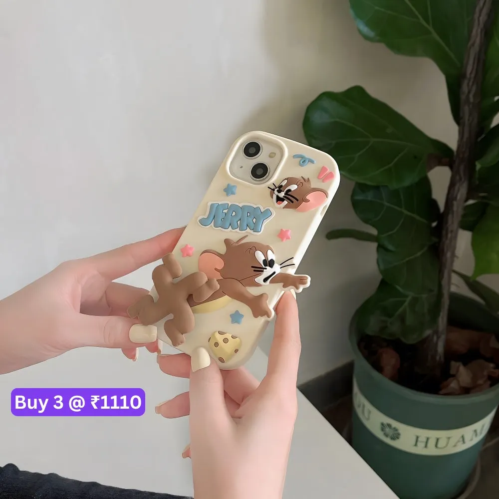 Silicone Soft 3D Running Cartoon Phone Case - iPhone 13 Pro