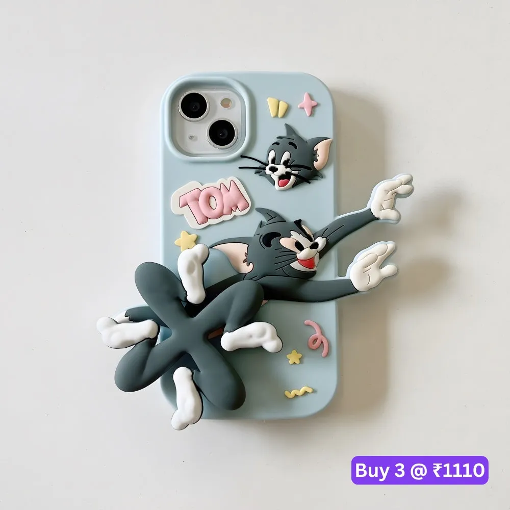 Silicone Soft 3D Running Cartoon Phone Case - iPhone 13 Pro