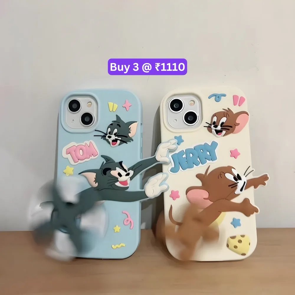 Silicone Soft 3D Running Cartoon Phone Case - iPhone 13 Pro