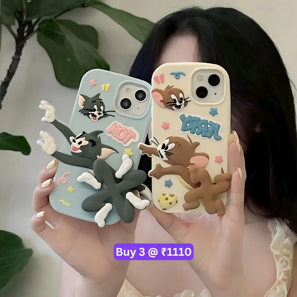 Silicone Soft 3D Running Cartoon Phone Case - iPhone 13 Pro
