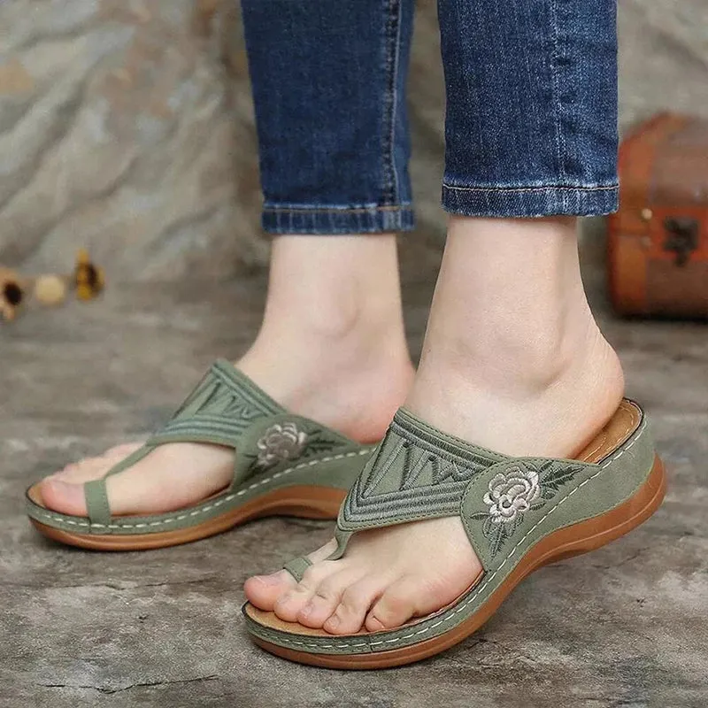 Stylish and Elegant Leather Slippers